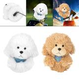 Maxbell Dog Plush Driver Head Cover Anti Scratch Women Men Gift Funny Golf Headcover White