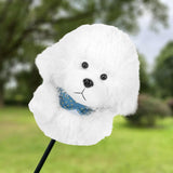 Maxbell Dog Plush Driver Head Cover Anti Scratch Women Men Gift Funny Golf Headcover White