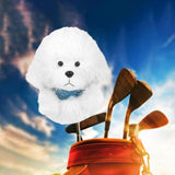 Maxbell Dog Plush Driver Head Cover Anti Scratch Women Men Gift Funny Golf Headcover White