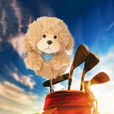 Maxbell Dog Plush Driver Head Cover Anti Scratch Women Men Gift Funny Golf Headcover Coffee