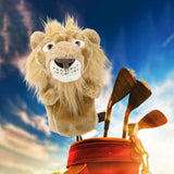 Maxbell Plush Lion Golf Wood Headcover Soft Golf Head Cover for Adults Golf Supplies