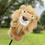 Maxbell Plush Lion Golf Wood Headcover Soft Golf Head Cover for Adults Golf Supplies