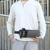 Maxbell Fanny Pack for Men Women Adjustable Belt Waist Bag for Running Sports Casual grey