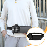 Maxbell Fanny Pack for Men Women Adjustable Belt Waist Bag for Running Sports Casual black