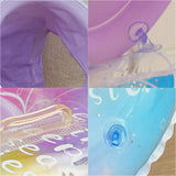 Maxbell Mermaid Pool Float Inflatable Swimming Ring for Vacation Beach Swimming Pool with Seat and Canopy