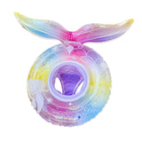 Maxbell Mermaid Pool Float Inflatable Swimming Ring for Vacation Beach Swimming Pool with Seat