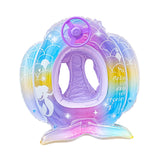 Maxbell Mermaid Pool Float Inflatable Swimming Ring for Vacation Beach Swimming Pool with Steering Wheel