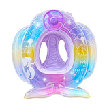 Maxbell Mermaid Pool Float Inflatable Swimming Ring for Vacation Beach Swimming Pool with Steering Wheel