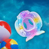 Maxbell Mermaid Pool Float Inflatable Swimming Ring for Vacation Beach Swimming Pool with Steering Wheel