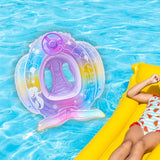 Maxbell Mermaid Pool Float Inflatable Swimming Ring for Vacation Beach Swimming Pool with Steering Wheel
