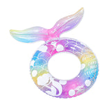 Maxbell Mermaid Pool Float Inflatable Swimming Ring for Vacation Beach Swimming Pool Swim Ring