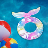 Maxbell Mermaid Pool Float Inflatable Swimming Ring for Vacation Beach Swimming Pool Swim Ring