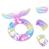 Maxbell Mermaid Pool Float Inflatable Swimming Ring for Vacation Beach Swimming Pool Swim Ring