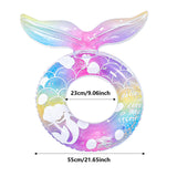 Maxbell Mermaid Pool Float Inflatable Swimming Ring for Vacation Beach Swimming Pool Swim Ring