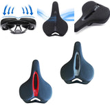 Maxbell Bike Seat Padded Wide Saddle Bike Saddle for Riding Outdoor Sports Beginners red