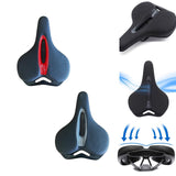 Maxbell Bike Seat Padded Wide Saddle Bike Saddle for Riding Outdoor Sports Beginners red