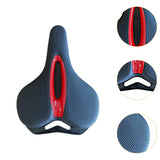 Maxbell Bike Seat Padded Wide Saddle Bike Saddle for Riding Outdoor Sports Beginners red