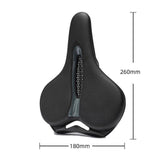 Maxbell Bike Seat Padded Wide Saddle Bike Saddle for Riding Outdoor Sports Beginners gray