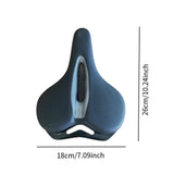 Maxbell Bike Seat Padded Wide Saddle Bike Saddle for Riding Outdoor Sports Beginners gray
