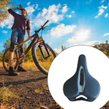 Maxbell Bike Seat Padded Wide Saddle Bike Saddle for Riding Outdoor Sports Beginners gray