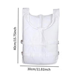 Maxbell Life Vest Portable Adjustable Straps Swim Jacket for Adults Kayaking White