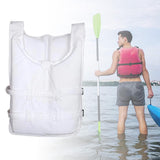 Maxbell Life Vest Portable Adjustable Straps Swim Jacket for Adults Kayaking White