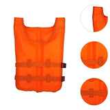 Maxbell Life Vest Portable Adjustable Straps Swim Jacket for Adults Kayaking Orange