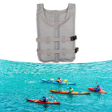 Maxbell Life Vest Portable Adjustable Straps Swim Jacket for Adults Kayaking Gray