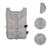 Maxbell Life Vest Portable Adjustable Straps Swim Jacket for Adults Kayaking Gray