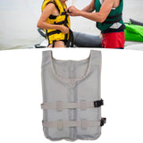 Maxbell Life Vest Portable Adjustable Straps Swim Jacket for Adults Kayaking Gray