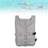Maxbell Life Vest Portable Adjustable Straps Swim Jacket for Adults Kayaking Gray