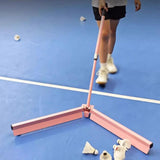 Maxbell Badminton Ball Collector Foldable Tennis Ball Picker for Park Backyard Court Pink