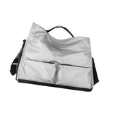 Maxbell Gym Bag Water Resistant Lightweight Crossbody Bag for Workout Outdoor Travel Silver