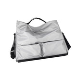 Maxbell Gym Bag Water Resistant Lightweight Crossbody Bag for Workout Outdoor Travel Silver