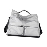Maxbell Gym Bag Water Resistant Lightweight Crossbody Bag for Workout Outdoor Travel Silver