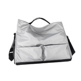 Maxbell Gym Bag Water Resistant Lightweight Crossbody Bag for Workout Outdoor Travel Silver