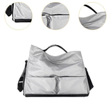 Maxbell Gym Bag Water Resistant Lightweight Crossbody Bag for Workout Outdoor Travel Silver