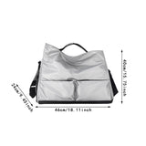 Maxbell Gym Bag Water Resistant Lightweight Crossbody Bag for Workout Outdoor Travel Silver