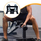 Maxbell Barbell Holder for Squat Rack Vertical Rack Attachment Double Barbell Hanger Black