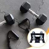 Maxbell Barbell Holder for Squat Rack Vertical Rack Attachment Double Barbell Hanger Black