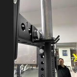 Maxbell Barbell Holder for Squat Rack Vertical Rack Attachment Double Barbell Hanger Black