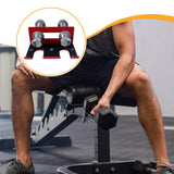 Maxbell Barbell Holder for Squat Rack Vertical Rack Attachment Double Barbell Hanger Red