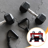 Maxbell Barbell Holder for Squat Rack Vertical Rack Attachment Double Barbell Hanger Red