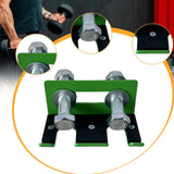 Maxbell Barbell Holder for Squat Rack Vertical Rack Attachment Double Barbell Hanger Green