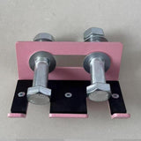 Maxbell Barbell Holder for Squat Rack Vertical Rack Attachment Double Barbell Hanger Pink
