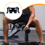Maxbell Triple Barbell Holder for Squat Rack Metal Home Gym Accessory Gym Bar Hanger Black