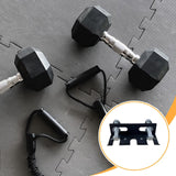 Maxbell Triple Barbell Holder for Squat Rack Metal Home Gym Accessory Gym Bar Hanger Black