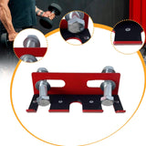 Maxbell Triple Barbell Holder for Squat Rack Metal Home Gym Accessory Gym Bar Hanger Red