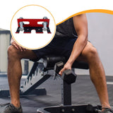 Maxbell Triple Barbell Holder for Squat Rack Metal Home Gym Accessory Gym Bar Hanger Red