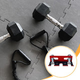 Maxbell Triple Barbell Holder for Squat Rack Metal Home Gym Accessory Gym Bar Hanger Red